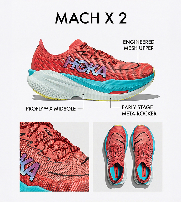 MACH X 2 Lace Up Running Shoes