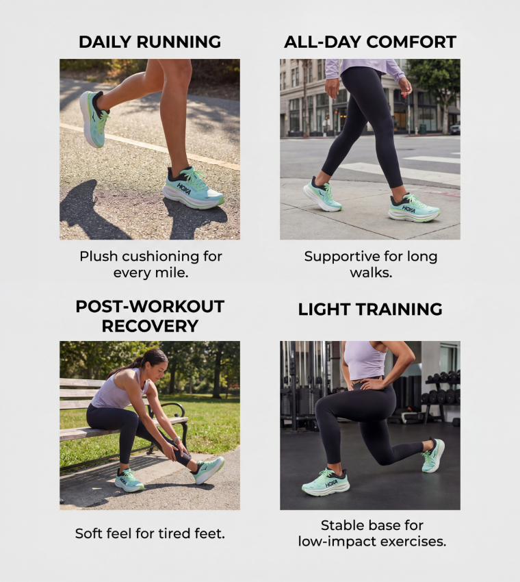 BONDI 9 Lace Up Running Shoes