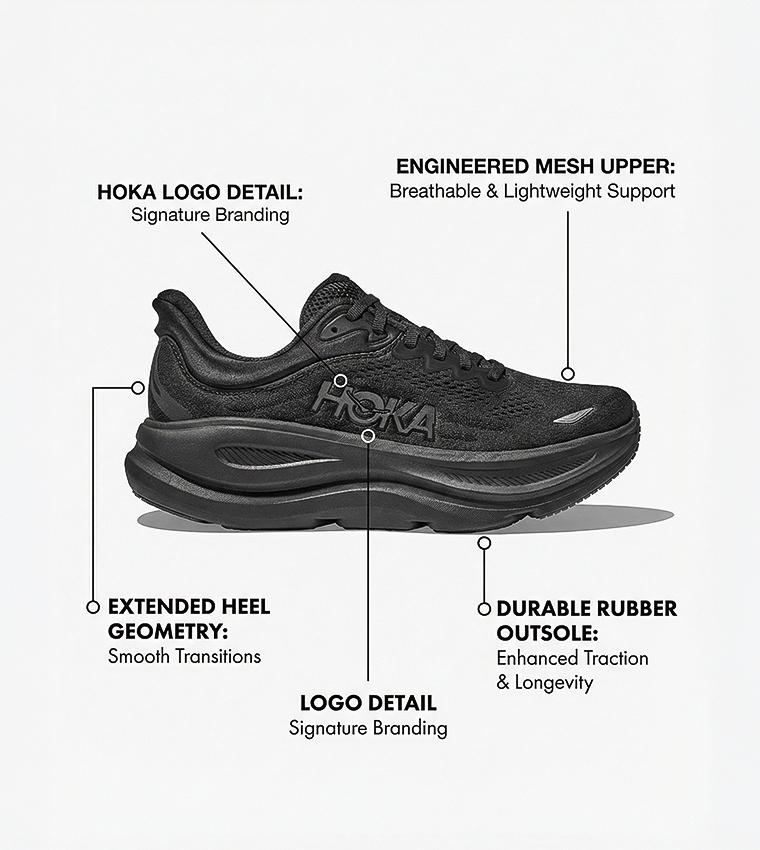 BONDI 9 Logo Detail Running Shoes