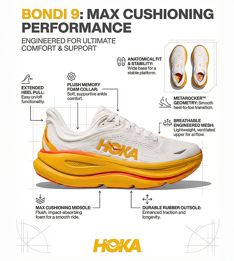 حذاء جري بوندي 9 برباط 