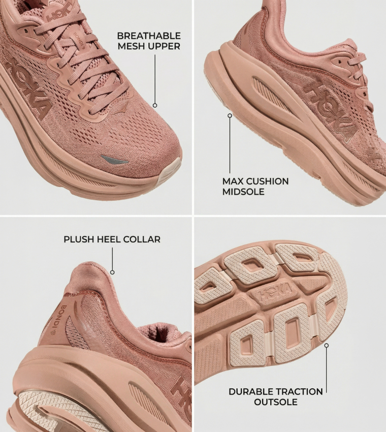 BONDI 9 Textured Running Shoes