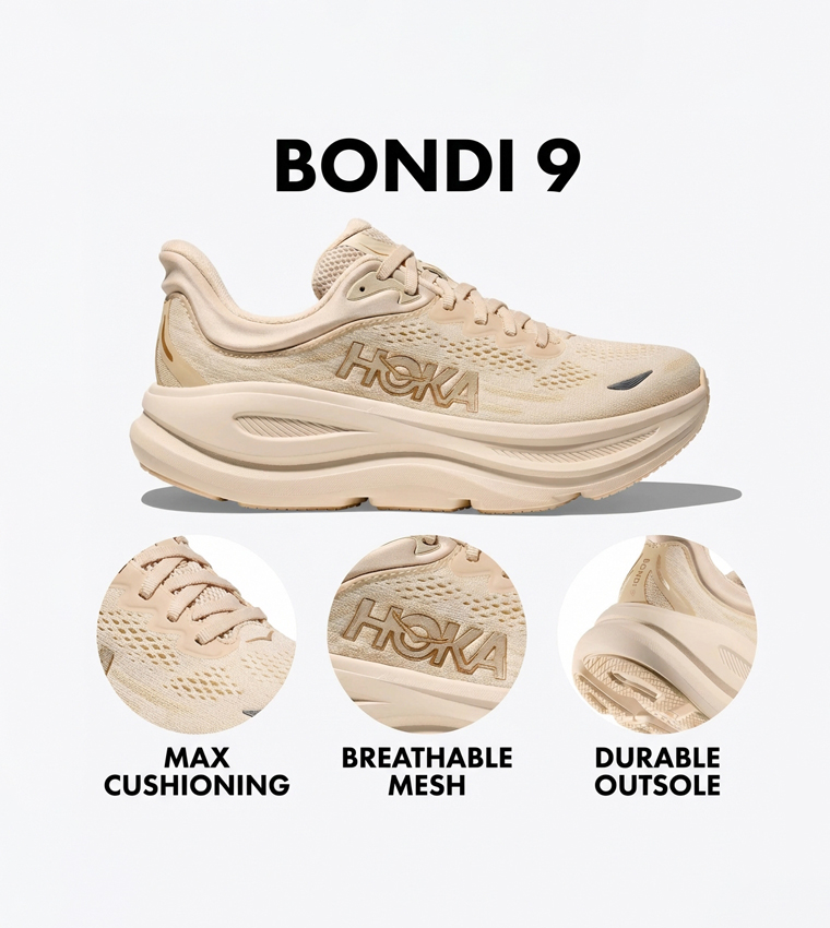 BONDI 9 Logo Detail Running Shoes