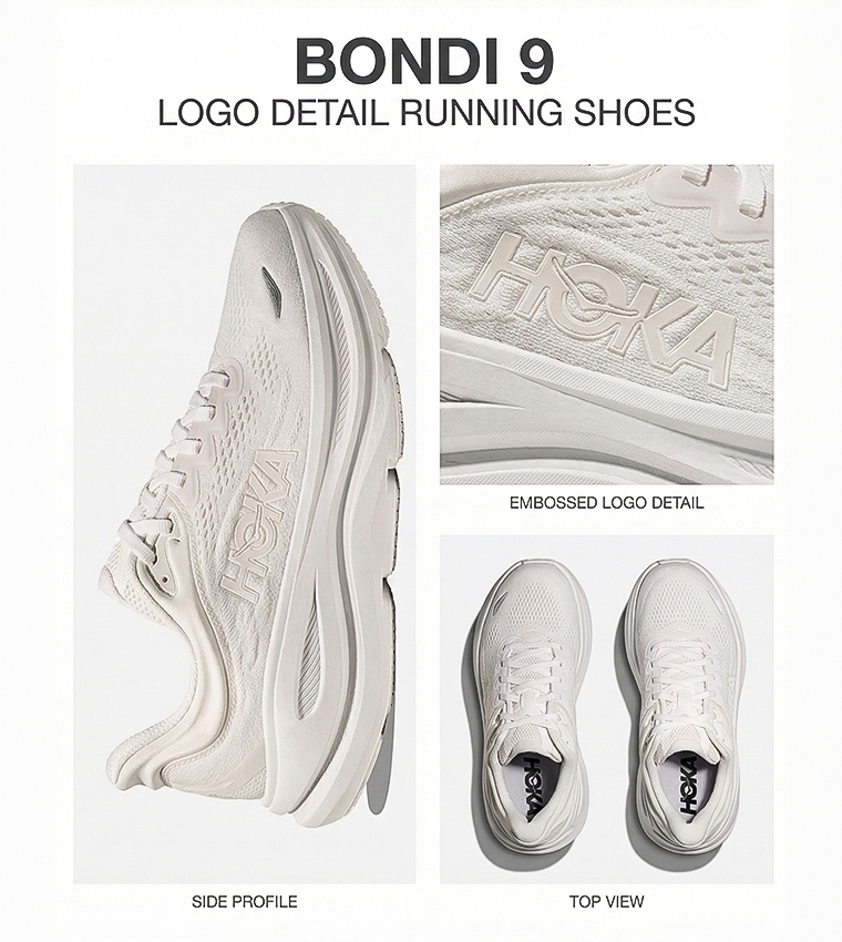 BONDI 9 Logo Detail Running Shoes