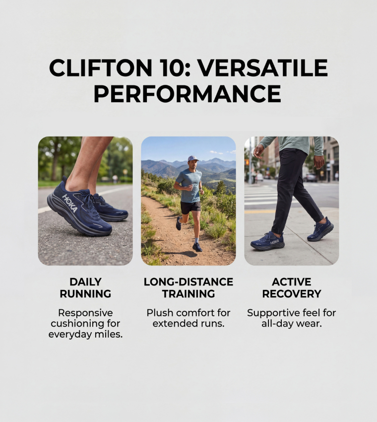 CLIFTON 10 Textured Running Shoes