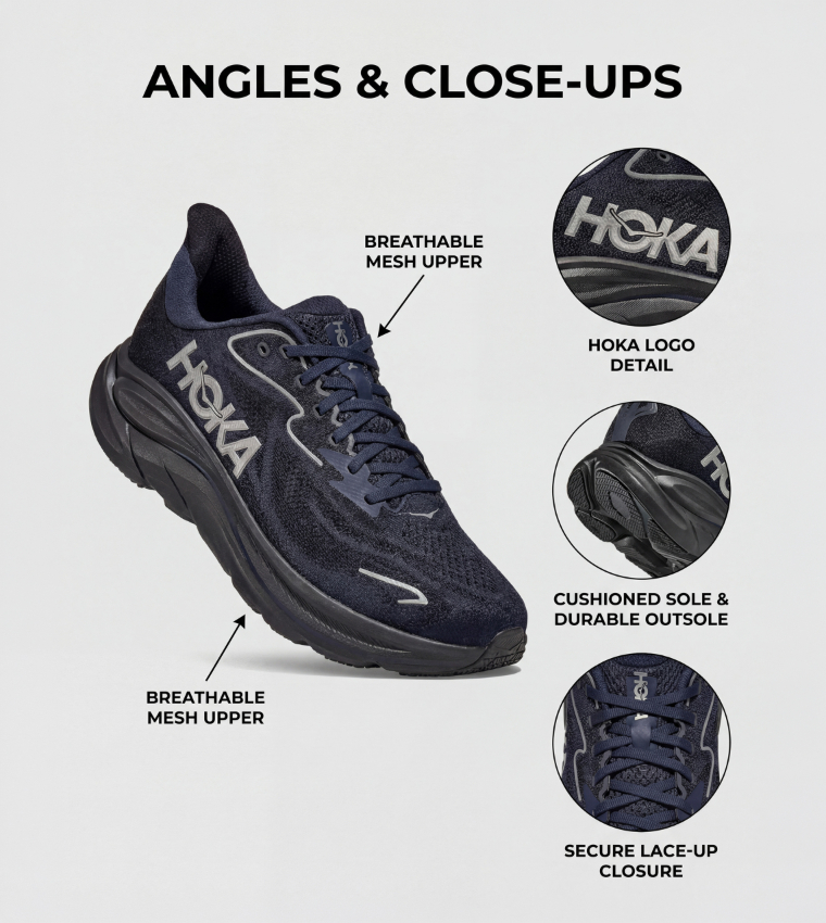 CLIFTON 10 Textured Running Shoes