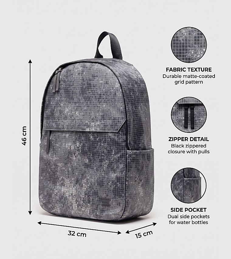 Alberni Patterned Zippered Backpack