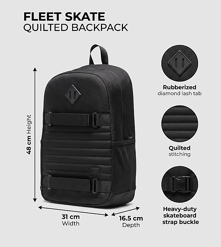 FLEET SKATE Quilted Backpack