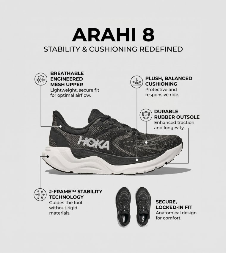 ARAHI 8 Lace Up Running Shoes