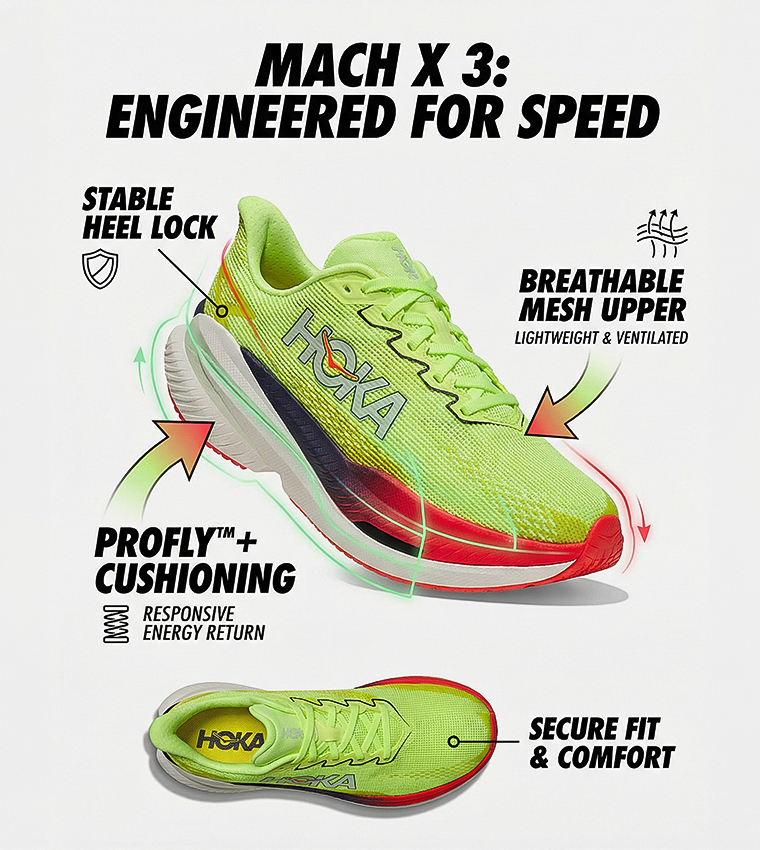 حذاء جري ماك إكس 3 بلونين