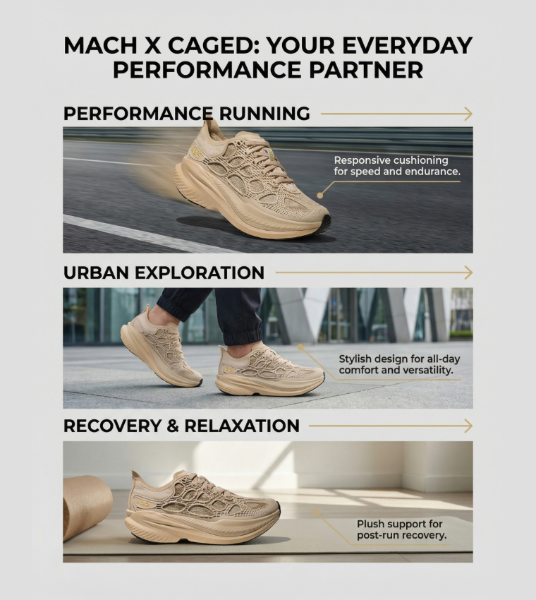 MACH X CAGED Patterned Running Shoes