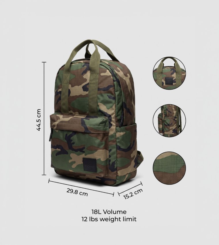 ROME Camouflage Front Pocket Backpack