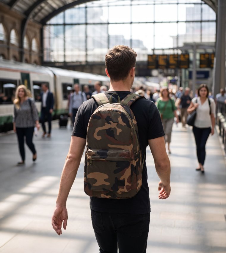 ROME Camouflage Front Pocket Backpack