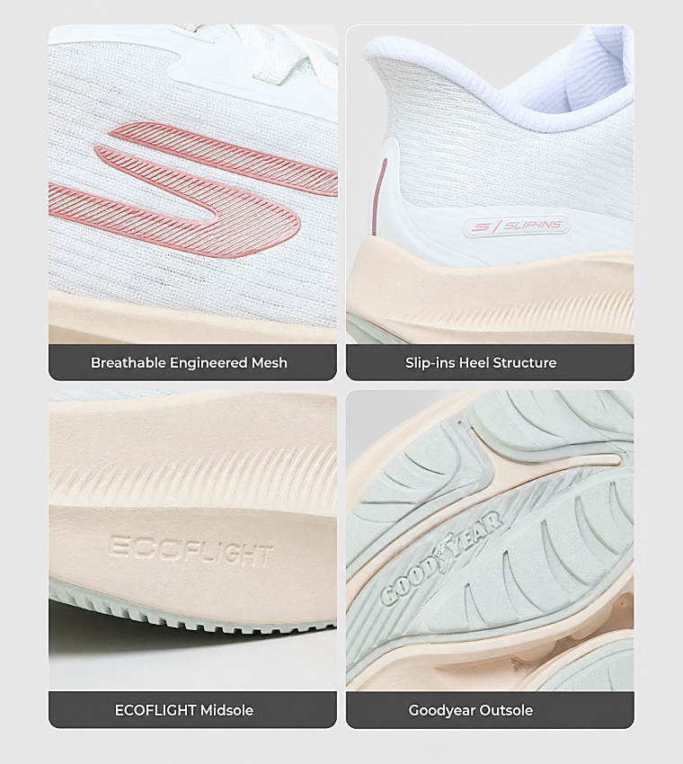 Skechers  Running Shoes - White Running Shoes