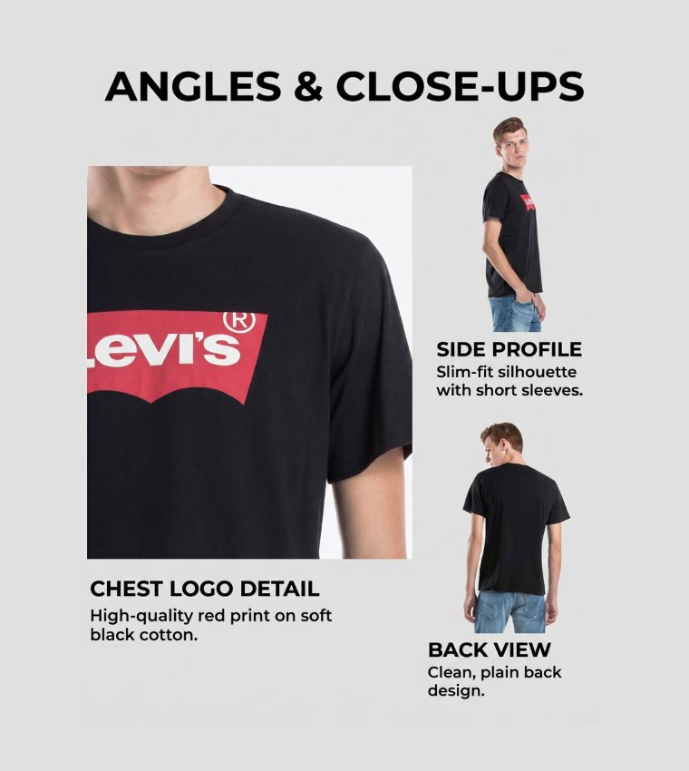 "Levis" Printed Short Sleeve T-Shirt - Black 17783-0137 17783-0137