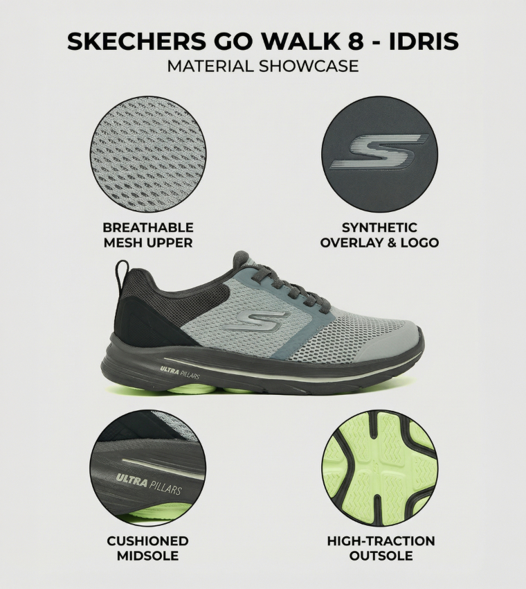 GO WALK 8 Running Shoes