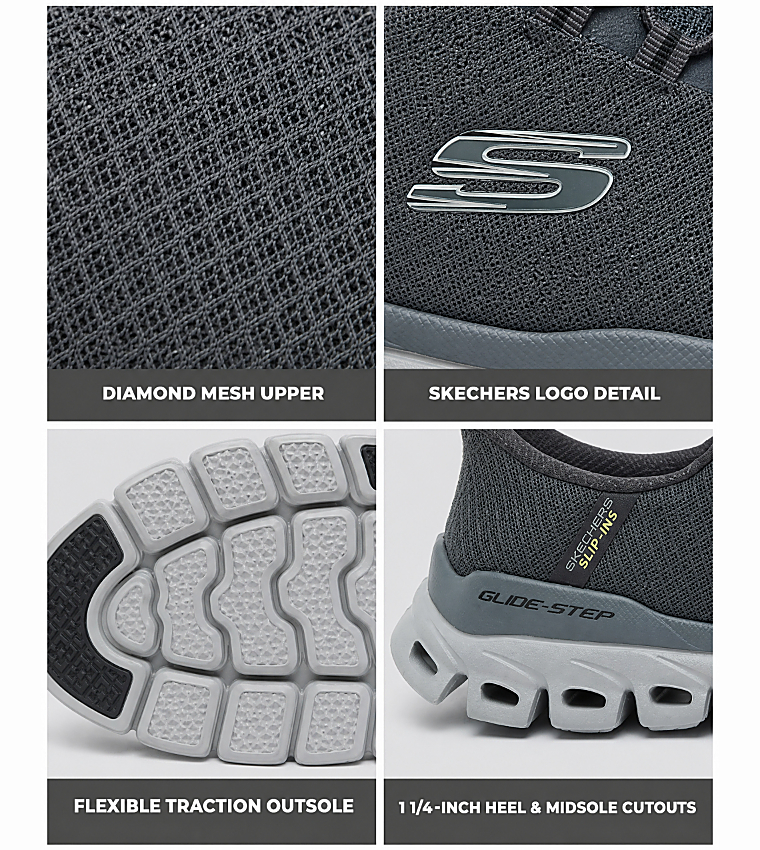 Skechers  Walking Shoes - CHARCOAL Walking Shoes