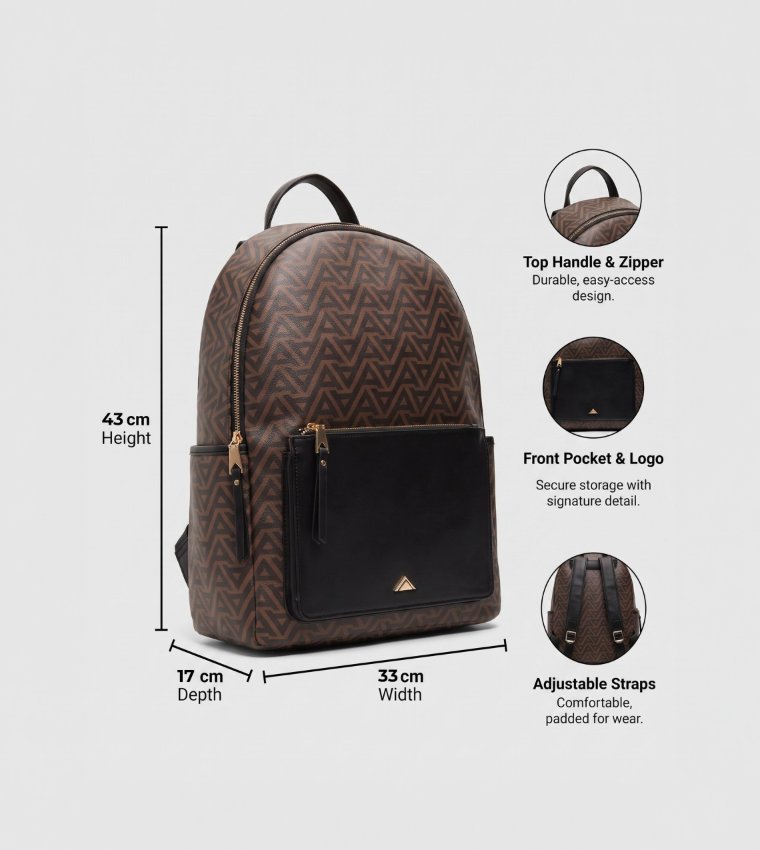 LANNON Monogram Patterned Backpack