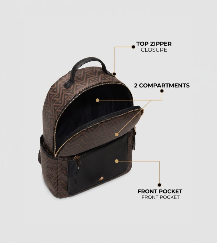 LANNON Monogram Patterned Backpack