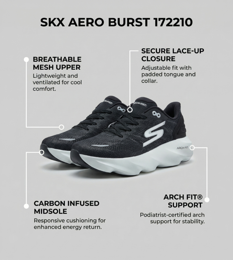 AERO BURST GO RUN MAX ROAD 7 Lace-Up Shoes