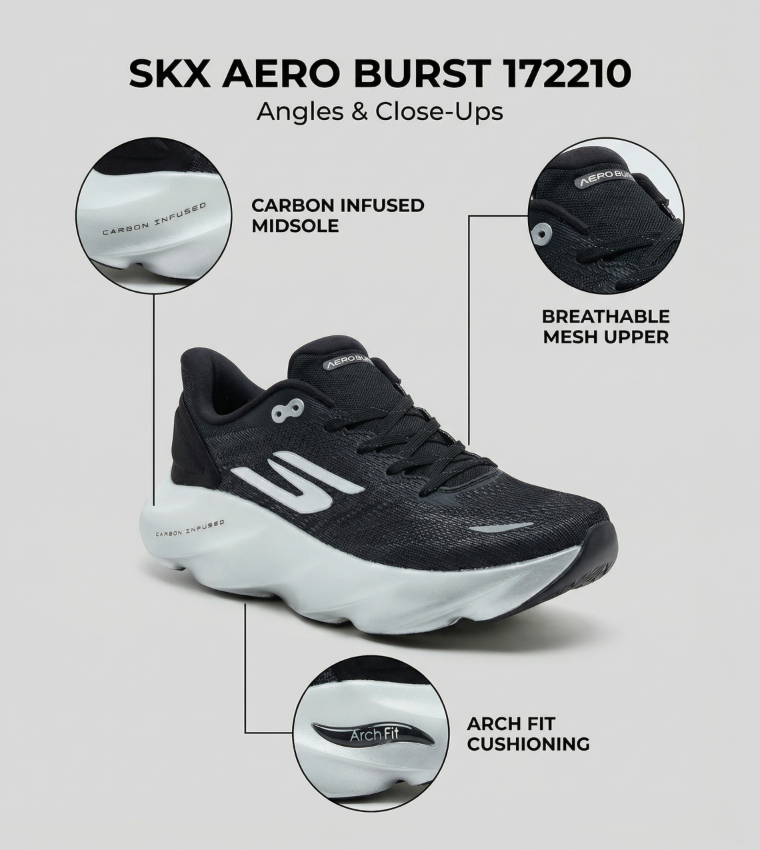 AERO BURST GO RUN MAX ROAD 7 Lace-Up Shoes