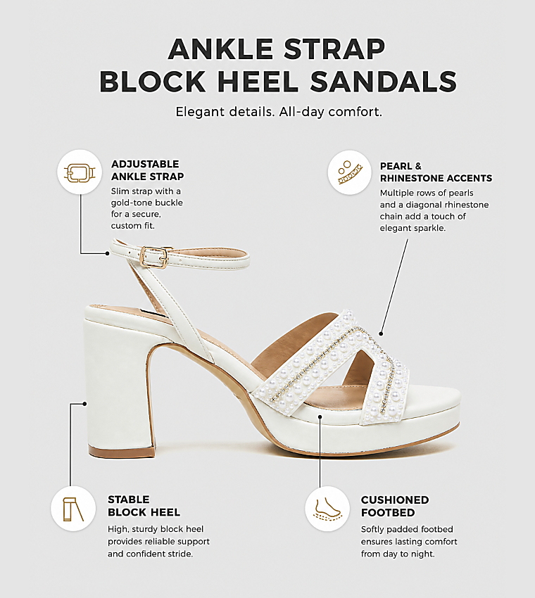 Ankle Strap Block Heel Sandals