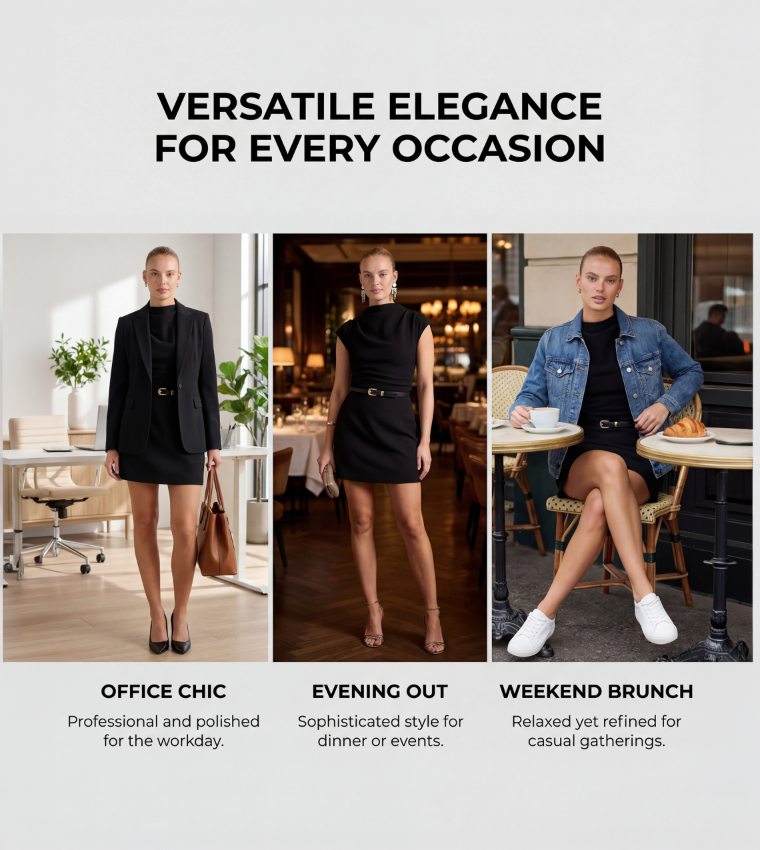 NATALIE High-Neck 2-in-1 Mini Dress