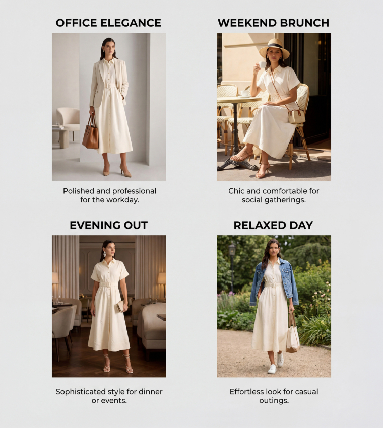 JUDITH Jacquard Shirt Dress