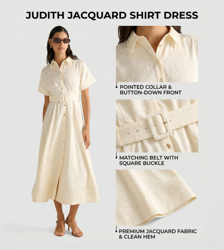 JUDITH Jacquard Shirt Dress