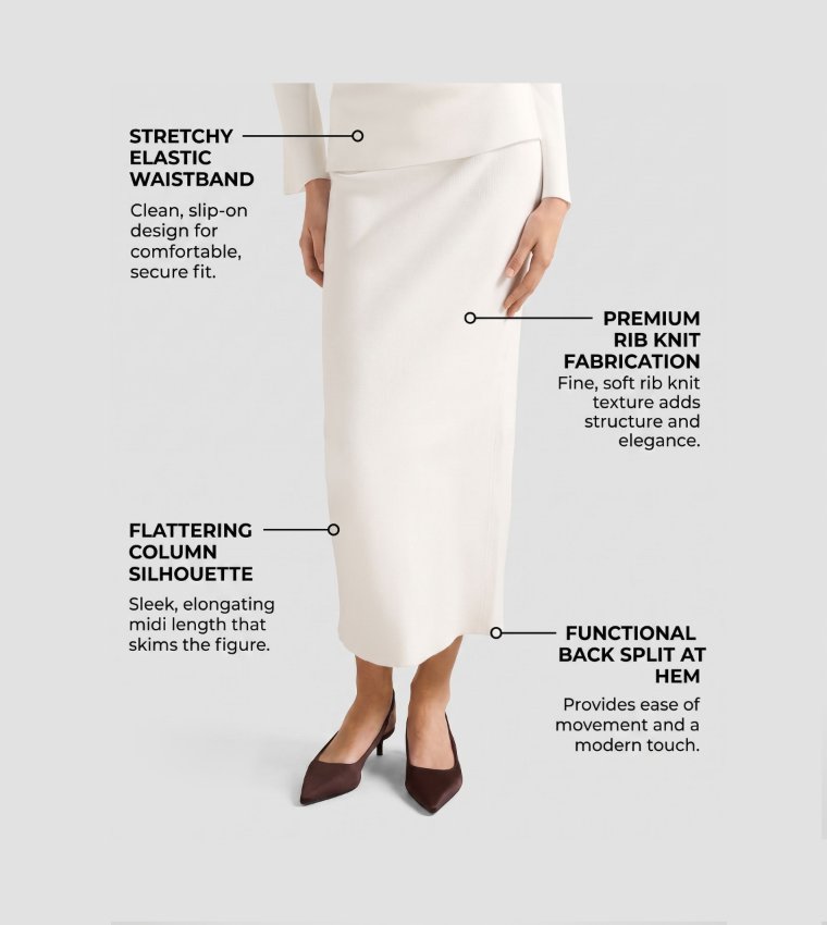 فوريفر نيو  تنانير ميدي - أبيض Midi Skirts