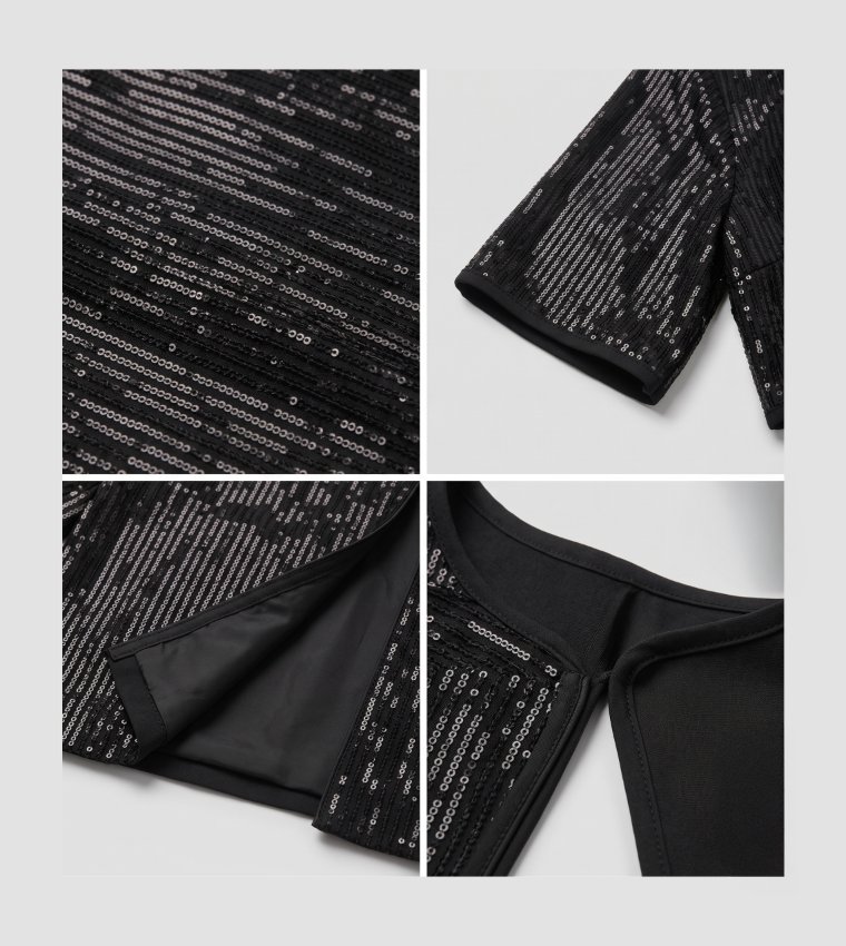 FN SASHA Sequined Cape