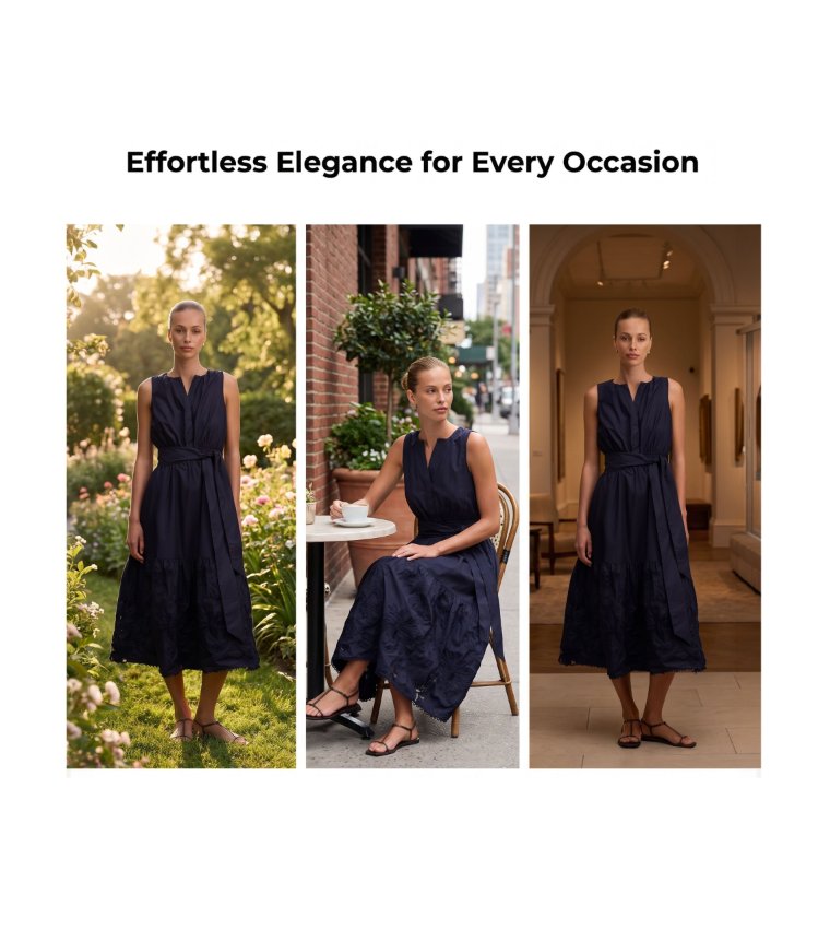 فوريفر نيو  فساتين ميدي  - كحلي Midi Dresses