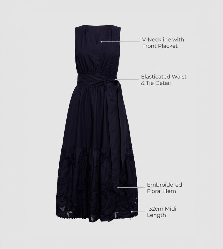 فوريفر نيو  فساتين ميدي  - كحلي Midi Dresses