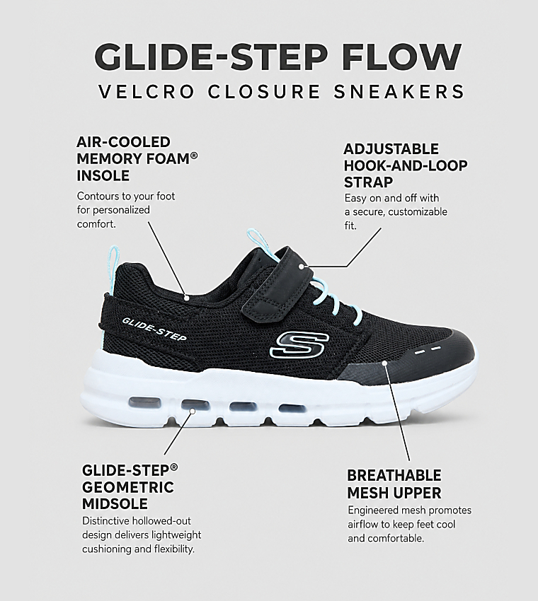 GLIDE-STEP FLOW Velcro Closure Sneakers