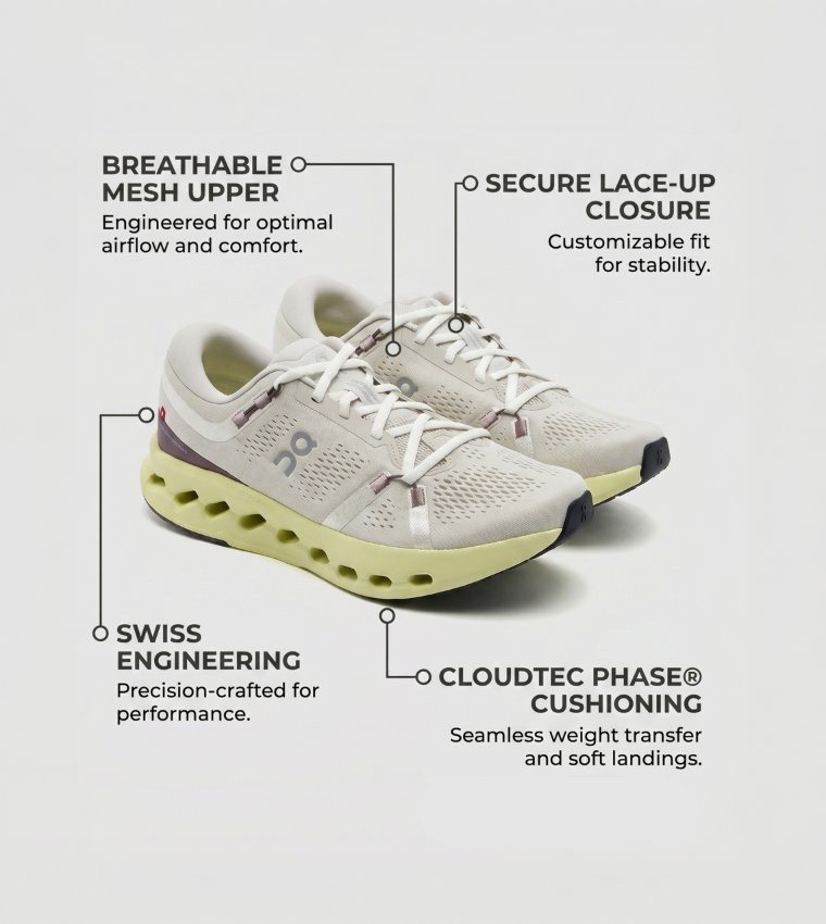 ON  Running Shoes - Beige Running Shoes