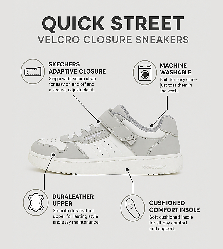 QUICK STREET Velcro Closure Sneakers