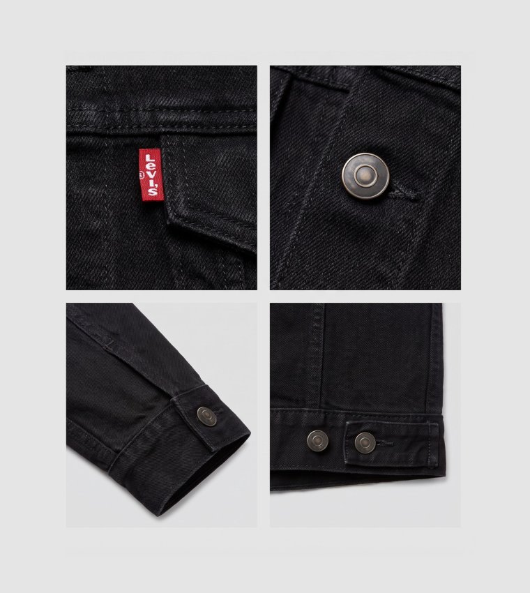 Soild Long Sleeves Trucker Jacket