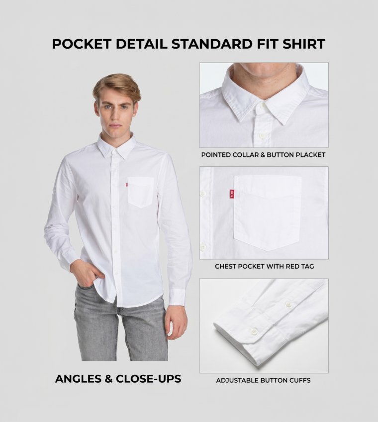 Pocket Detail Standard Fit Shirt