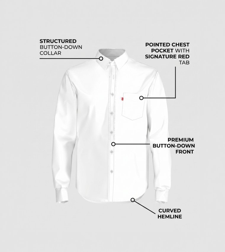 Levi's  Long Sleeves - White Casual Shirts