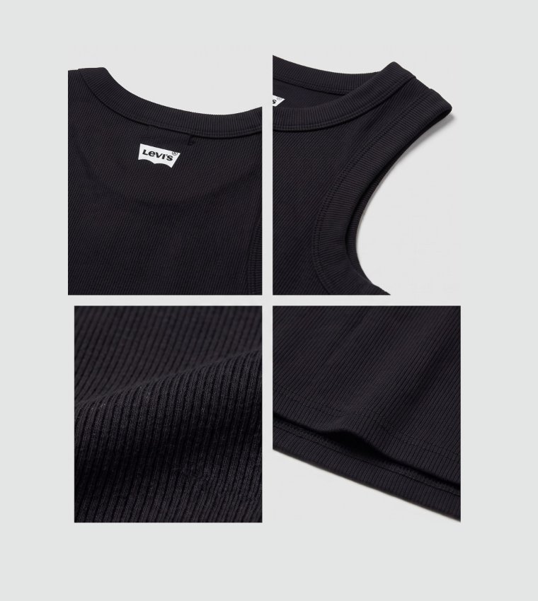 Levi's  Sleeveless Tops - Black Sleeveless Tops