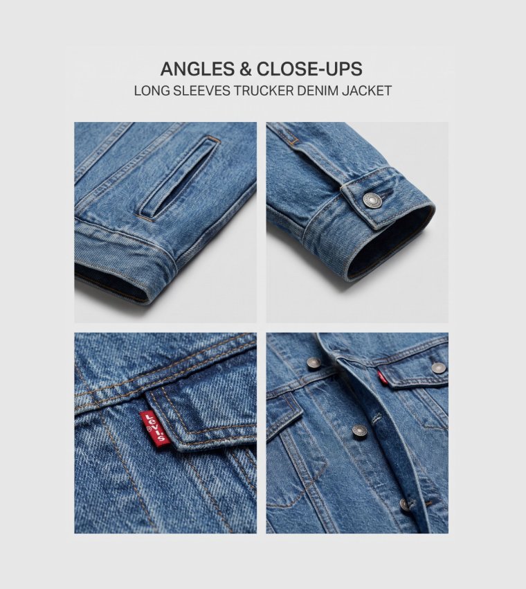 Long Sleeves Trucker Denim Jacket