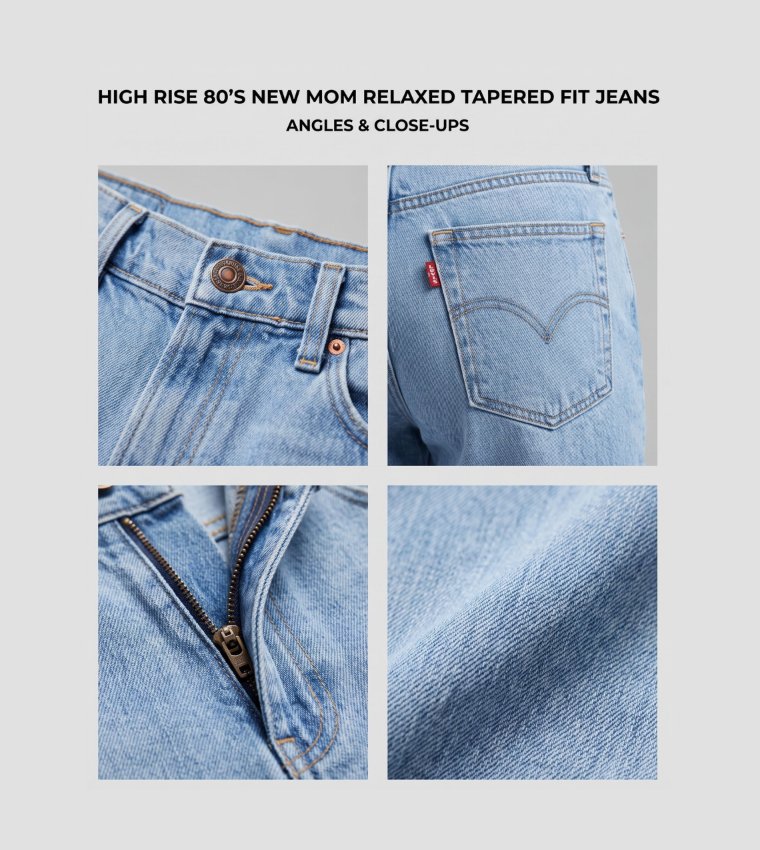 High Rise 80's New Mom Relaxed Tapered Fit Jeans