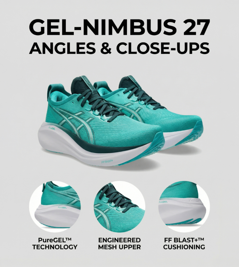 GEL-NIMBUS 27 Lace Up Running Shoes