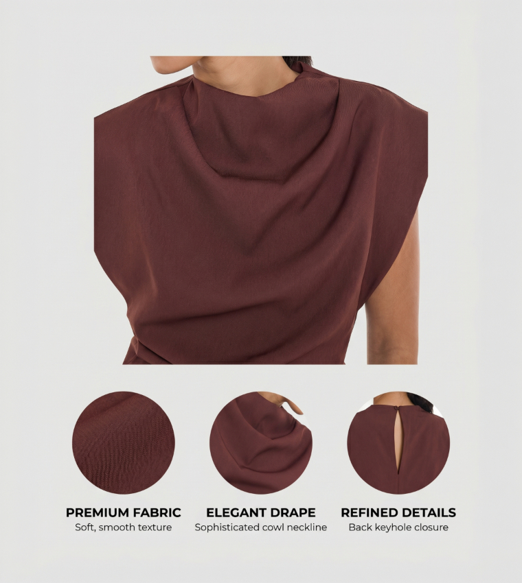 بي سي بي جي  توبات كاجوال  - بني  Casual Tops