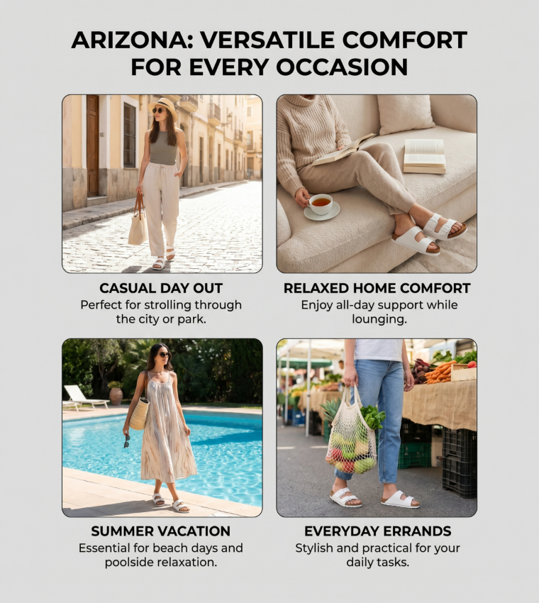 Arizona Natural Leather White