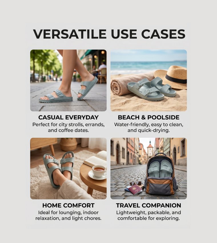 Birkenstock  Casual Sandals - Grey Casual Sandals