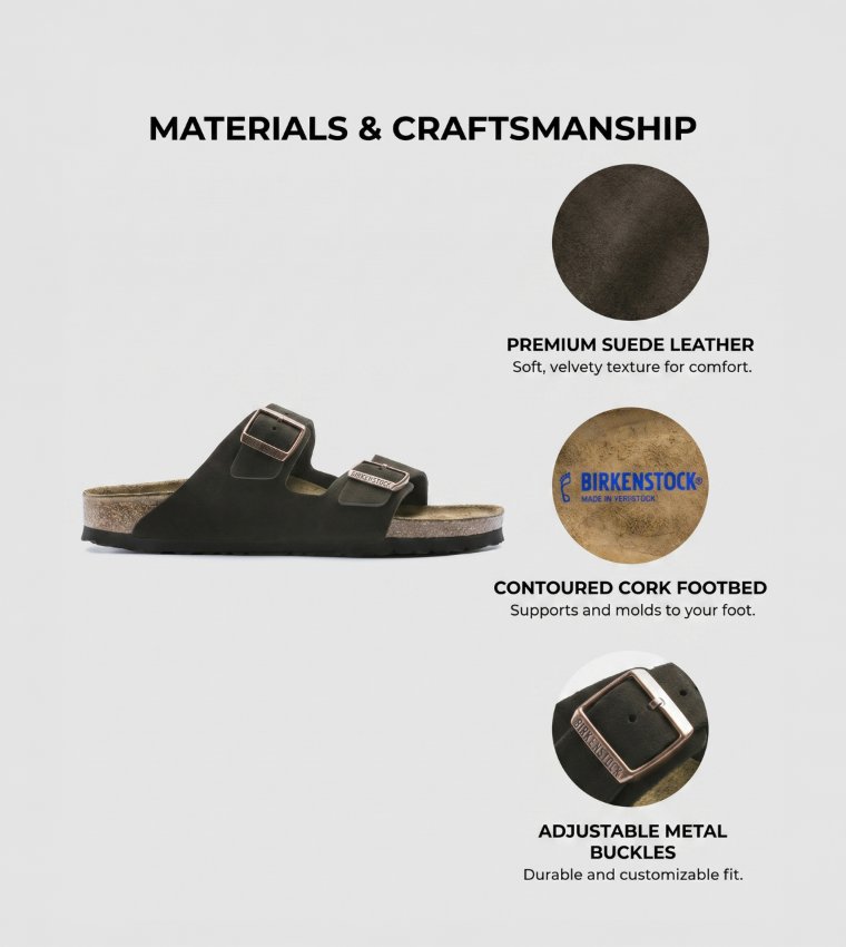 Birkenstock  Flat Sandals - Brown Slides