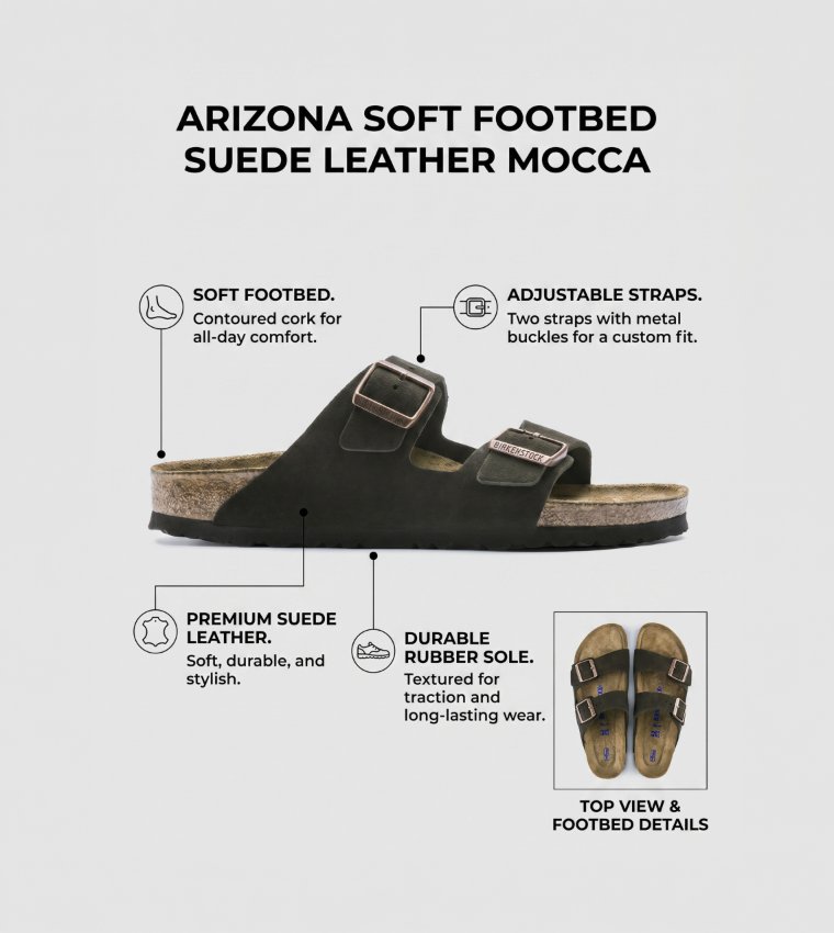 Birkenstock  Flat Sandals - Brown Slides