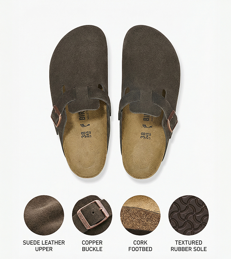 Boston Suede Leather Mocca