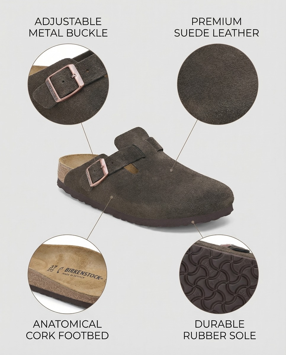 Boston Suede Leather Mocca
