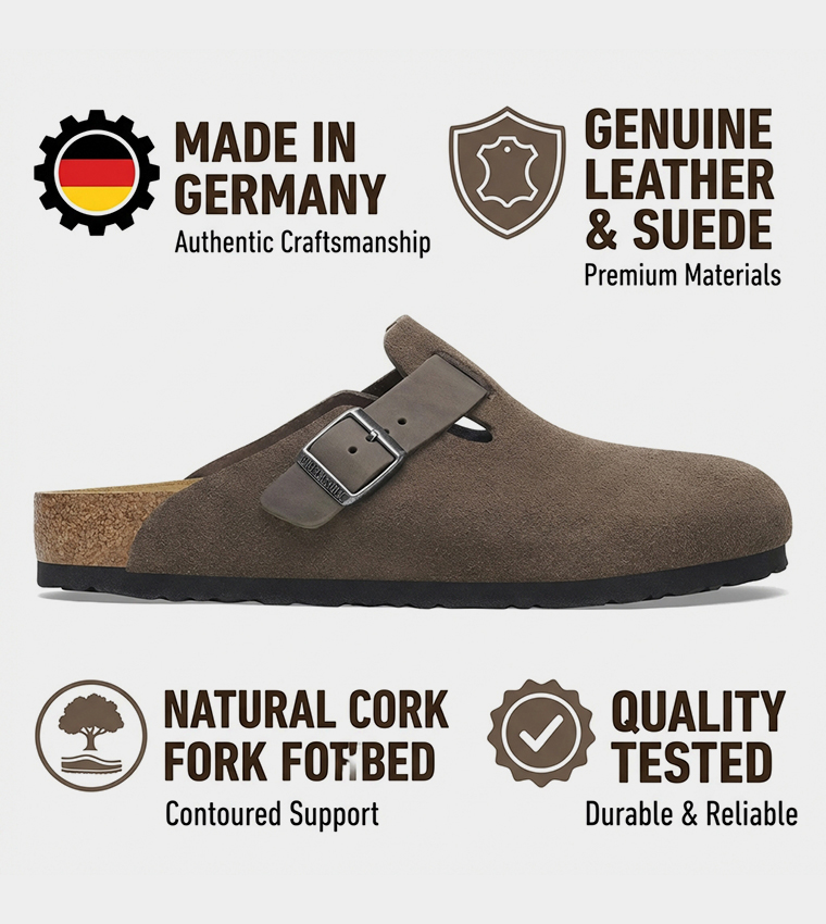 Boston Suede Leather Mocca